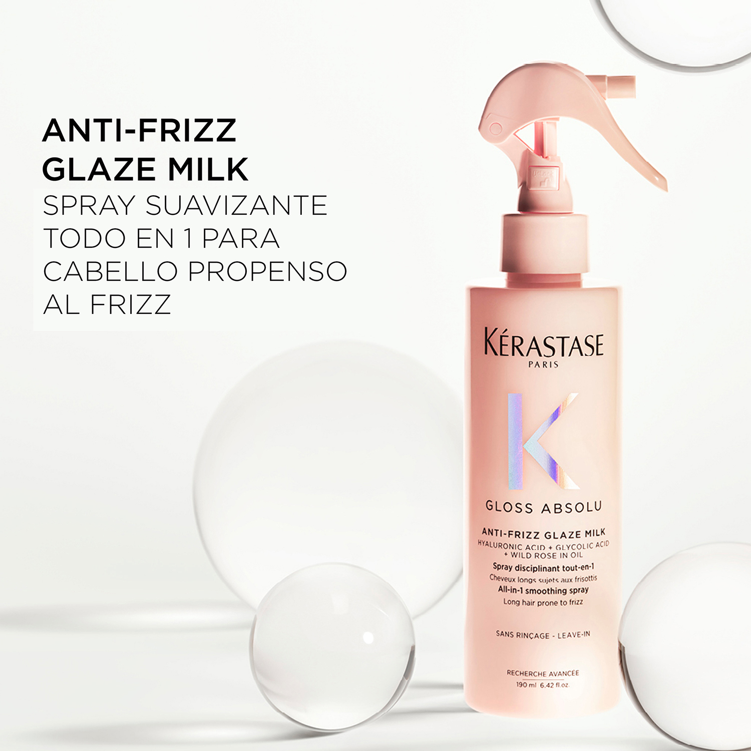 KÉRASTASE GLOSS ABSOLU ANTI-FRIZZ GLAZE MILK PARA CABELLO PROPENSO AL FRIZZ (SPRAY ANTI-FRIZZ)